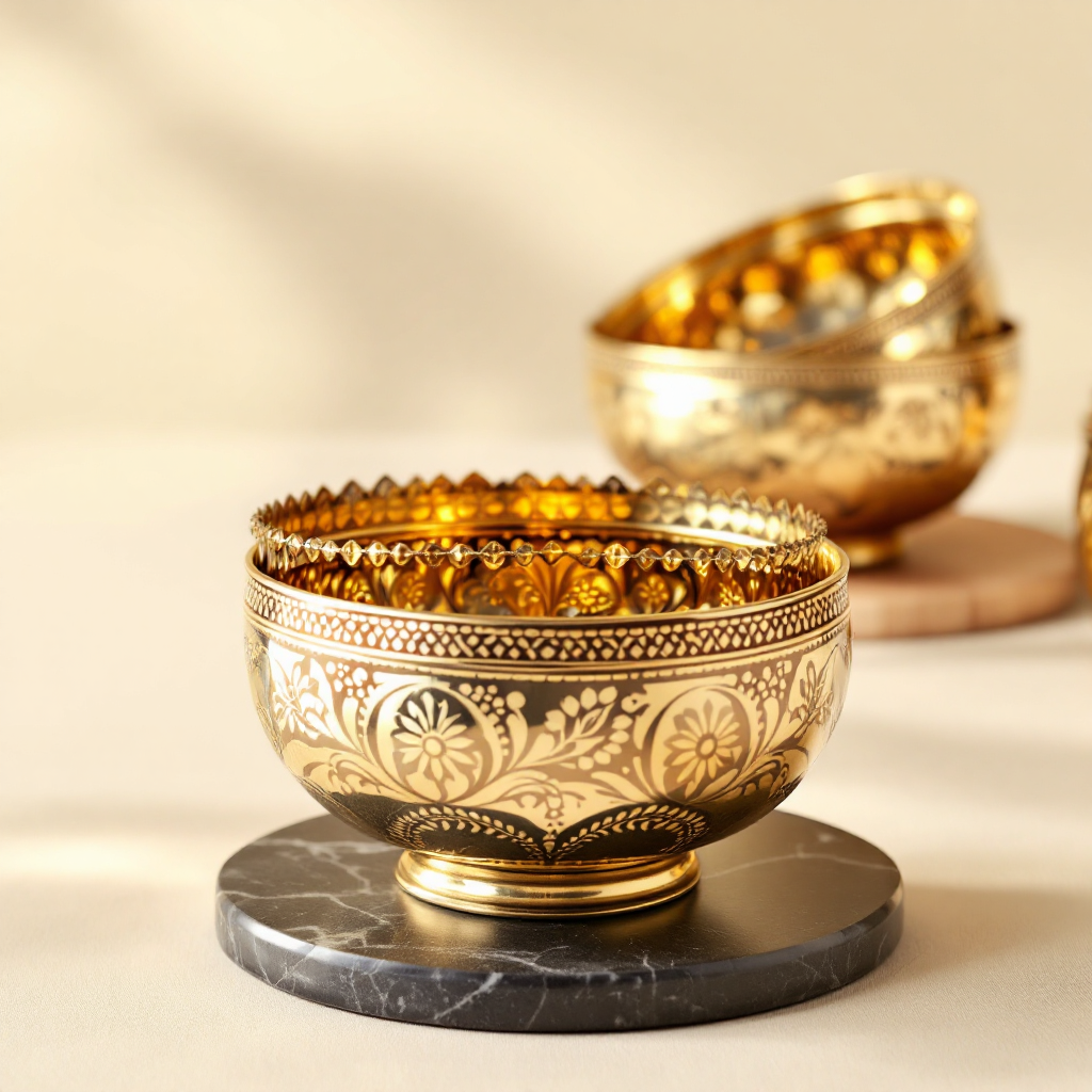 Brass Katori Serving Set