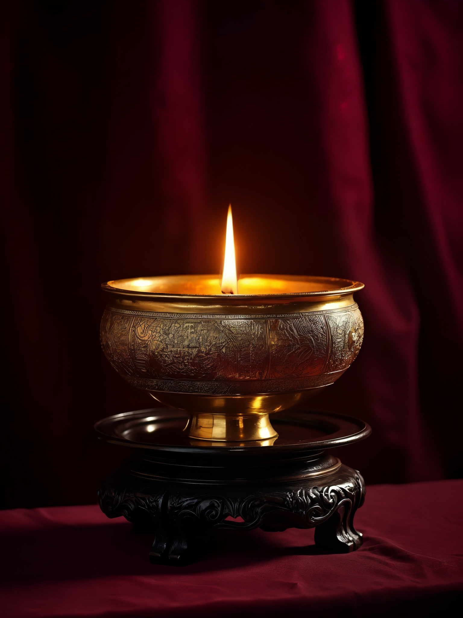 Antique Brass Urli Temple Bowl