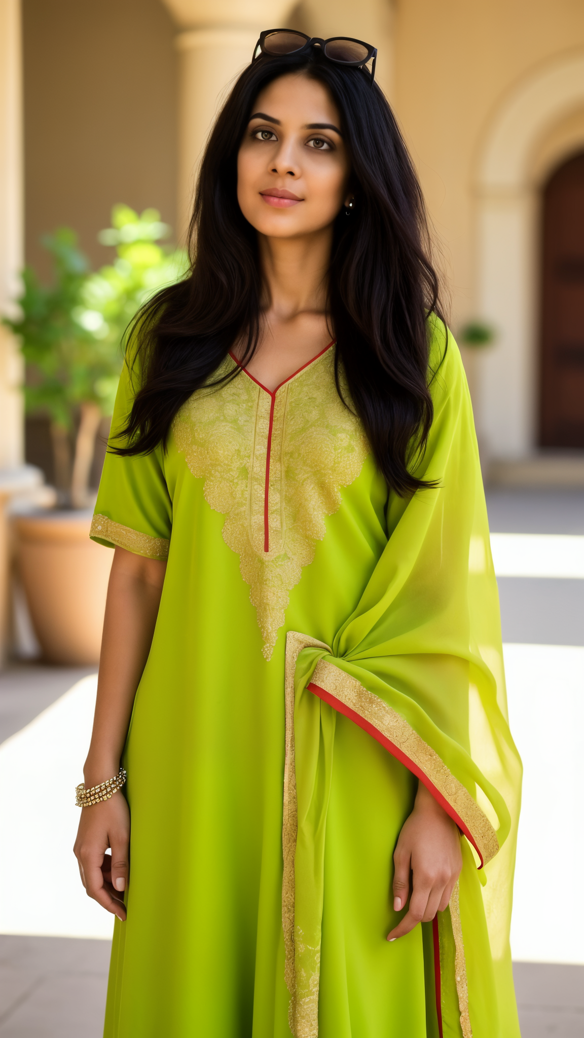 Chartreuse Kurta Set